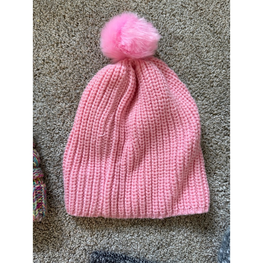 Kids beanie lot and Headband Bundle Colorful Pink Gray Winter Knit The place, CC - Picture 5 of 10